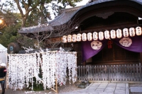 Gli omikuji, i biglietti con la predizione della sorte. Le profezie non gradite, perchÃ© non abbiano effetto, si possono legare e lasciare al tempio