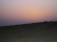 Lo stesso tramonto anche sulle dune